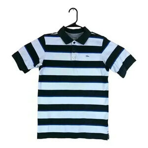 Nike Junior Boys XL (16-20) Sportswear Sneaker Polo Green Stripes